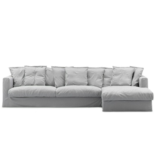 Decotique Le Grand Air 3 Seter Sofa Bomull Divan Høyre Lysegrå