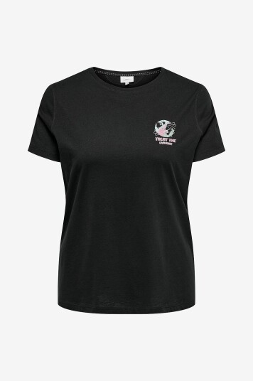Only Carmakoma Topp carBrinna Life SS Reg Tee Jrs Svart