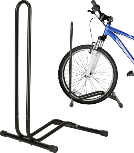 Sykkelstativ i svart metall - robust og enkelt design Sykkelstativ i svart metall - robust og enkelt design