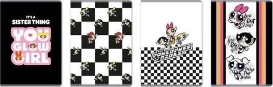 Notebook A5/60K Rutenett Powerpuff Girls 5 Stk