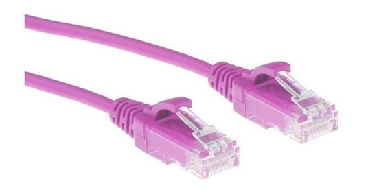 Act Pink 1.5 Meter Lszh U/Utp Cat6 Datacenter Slimline Patch Cable Snagless With Rj45 Connectors Dc9451