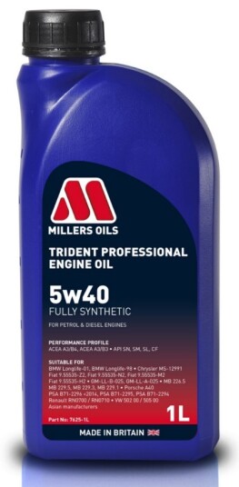 Motorolje MILLERS TRIDENT PROFESSIONAL 5W40 1L