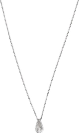 Bud To Rose Drop Crystal Necklace Clear/Silver Silver ONE SIZE