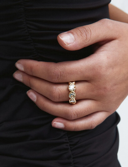 Edblad Ocean Gem Ring Gold Gold L