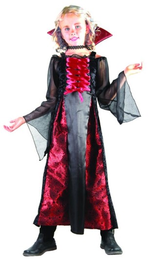 Vampyr Jente kostyme 4-6 år 110-120 cm