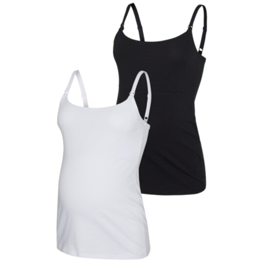 Mama;licious Black Kerrie Strap Top 2-pack Noos XS Mama;licious Black Kerrie Strap Top 2-pack Noos XS