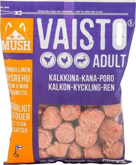 Mush Vaisto Kalkun Kylling Og Rein 800 G