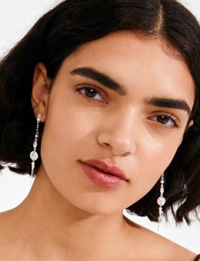 Pilgrim Fire Earrings Silver Plated Silver ONE SIZE