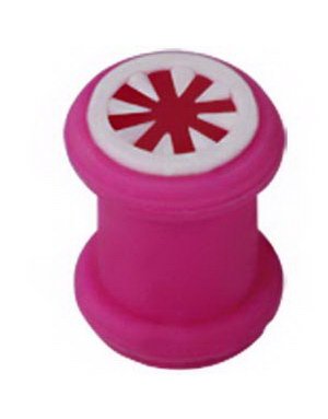 Monster Rims Rosa og Hvit Piercing Tunnel Strl 24 mm