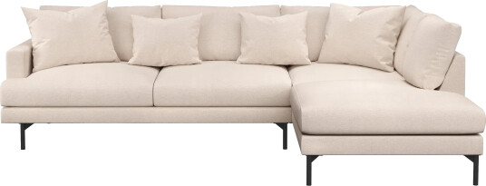 Menard 4 seters Høyrevendt Dyp L formet Sjeselongsofa i Stoff Beige Menard 4 seters Høyrevendt Dyp L formet Sjeselongsofa i Stoff Beige