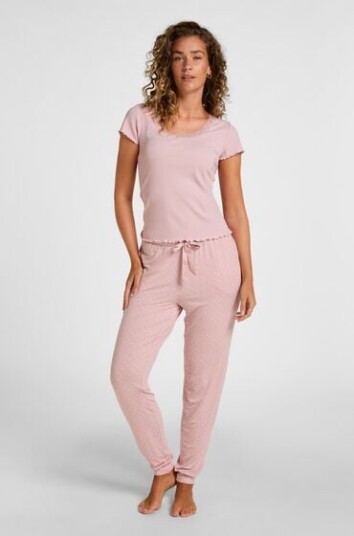 Hunkemöller Pyjamabukser Jersey Rosa
