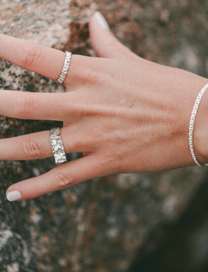 IX Studios Ix Rustic Ring Silver - Silver - 58