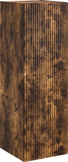 Vegghengt Badskap Røkt Eik 33 x 34,5 x 60 cm Konstruert tre