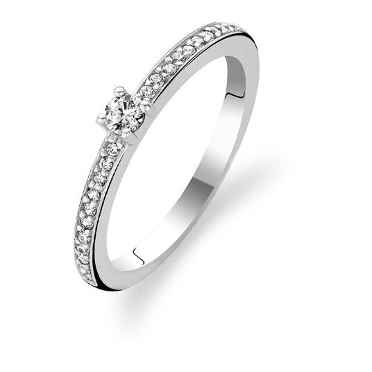 Ti Sento, Ring i 925 sølv med zirkonia
