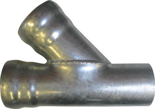 100 x 70 mm x 45° grenrørsavløp i stål GM X Galvanisert
