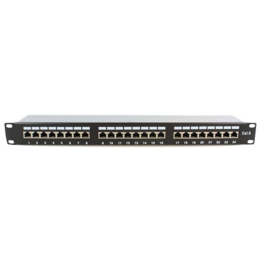 MicroConnect 19" Koblingspanel Cat 6 FTP med 24 Porter - Svart MicroConnect 19" Koblingspanel Cat 6 FTP med 24 Porter - Svart