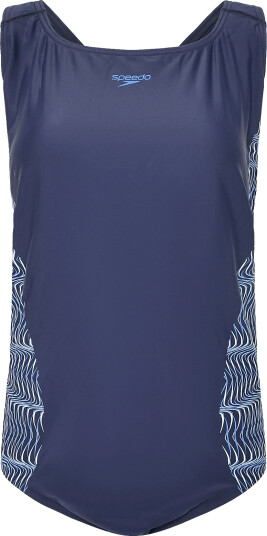 Speedo Plus Size Placement Medalist Swimsuit Navy 50