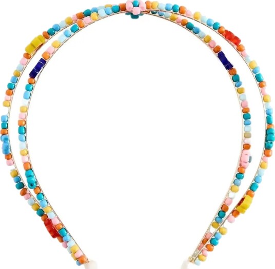 Mango Double Beaded Headband Multi/patterned ONE SIZE