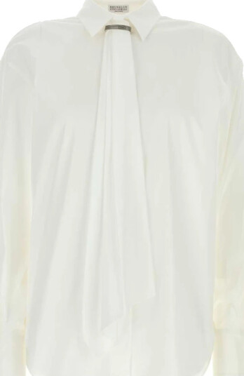 Brunello Cucinelli Dame Bluser & Skjorter Hvit L, Brunello Cucinelli Dame Bluser & Skjorter Hvit L,