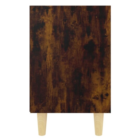 vidaXL Nattbord med ben i heltre røkt eik 40x30x50 cm