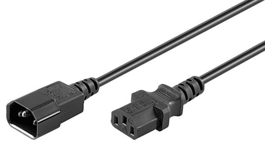 Microconnect Black Power Cable C14F To Microconnect Black Power Cable C14F To