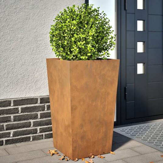 Plantekasser 2 stk 45x45x75 cm cortenstål