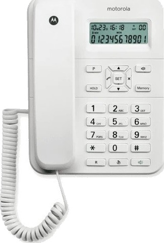 Motorola CT202 Bordtelefon med nummervisning Hvit