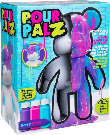 TOYMONSTER POUR PALZ DIY-sett Mal Din Egen Bjørn Berry Blast TOYMONSTER POUR PALZ DIY-sett Mal Din Egen Bjørn Berry Blast