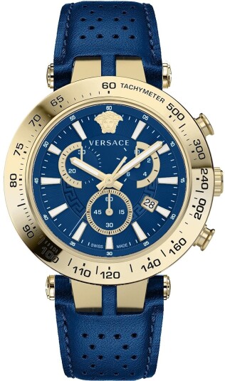 Versace Herreklokke VEJB00322 Bold Blå/Lær Ø46 mm