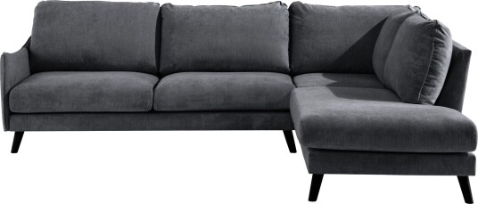 Trend Lyx Sjeselongsofa Høyre Mørkegrå