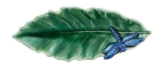 Bordallo Pinheiro Countryside Leaves skål 16x6,5 cm øyenstikker grønn