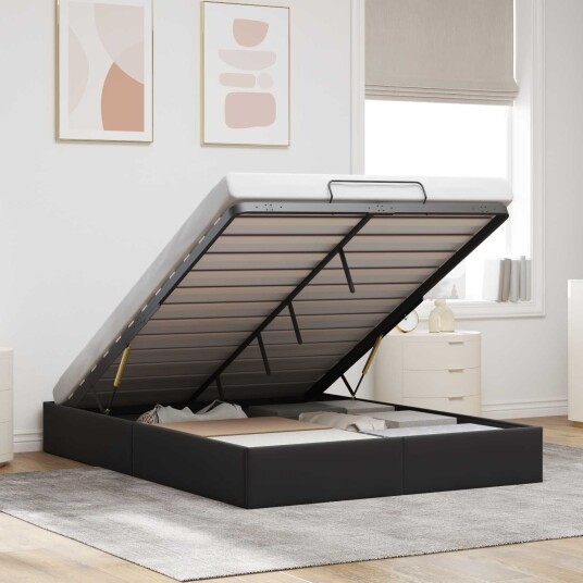 vidaXL Ottoman sengeramme Svart 153 x 203 cm Fløyel vidaXL Ottoman sengeramme Svart 153 x 203 cm Fløyel