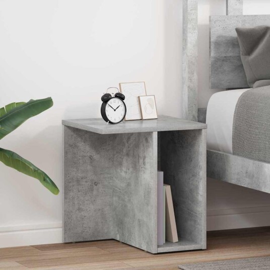 vidaXL Avlastningsbord 2 pcs Betonggrå 37 x 32 x 40 cm Konstruert tre