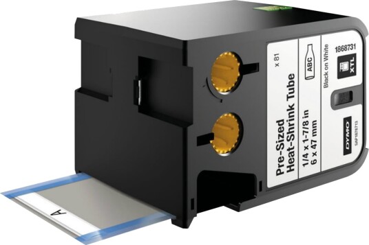 Dymo Xtl Polyolefin Svart På Hvitt 12 X 47 Mm 65 EtikettEr 1 RullEr X 65 Hylser For Xtl 500