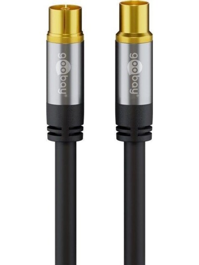 Goobay 135 dB Antennekabel 1m Svart Koaksial Hunn/Hann