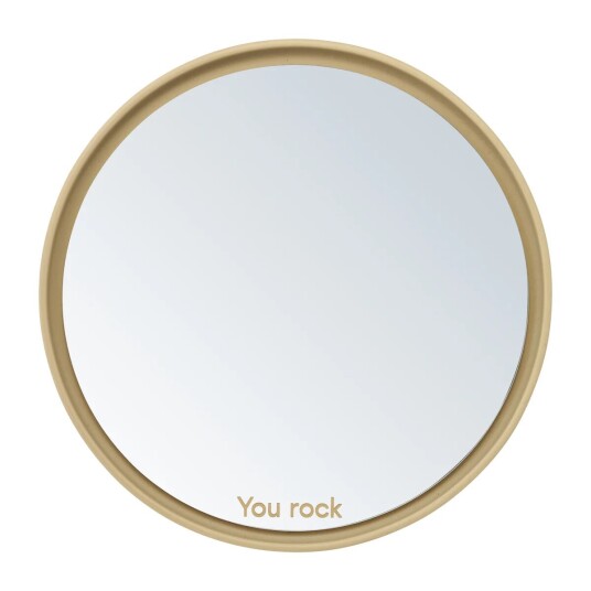 Design Letters Mirror Mirror bordspeil Ø 21 cm Beige Design Letters Mirror Mirror bordspeil Ø 21 cm Beige
