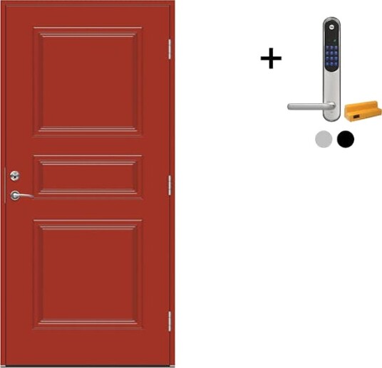 Ytterdør Swedoor Advance-Line Classic Puccini med Yale Doorman Classic Home