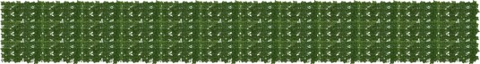  Balkong skjerm med blader Grønn 600 x 75 cm Polyetylen og stoff