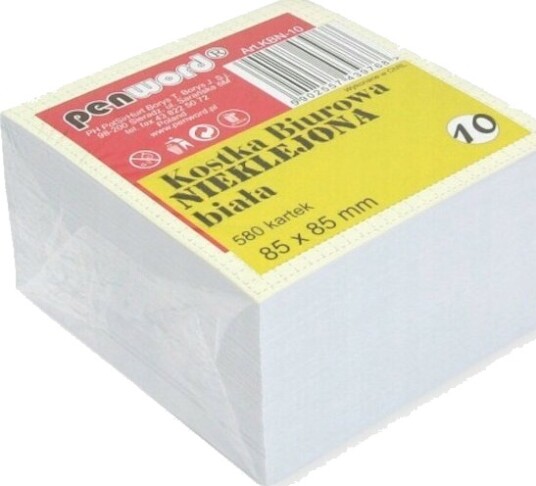 Pulsirhurt Skriveblokk Ikke Lim 580 Ark 85X85x50 Mm Hvit Kbn 10 Pulsirhurt Skriveblokk Ikke Lim 580 Ark 85X85x50 Mm Hvit Kbn 10