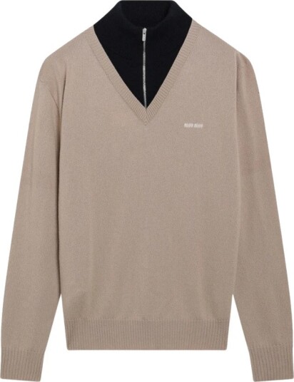 Miu Miu Dame Strikkevarer Beige S,