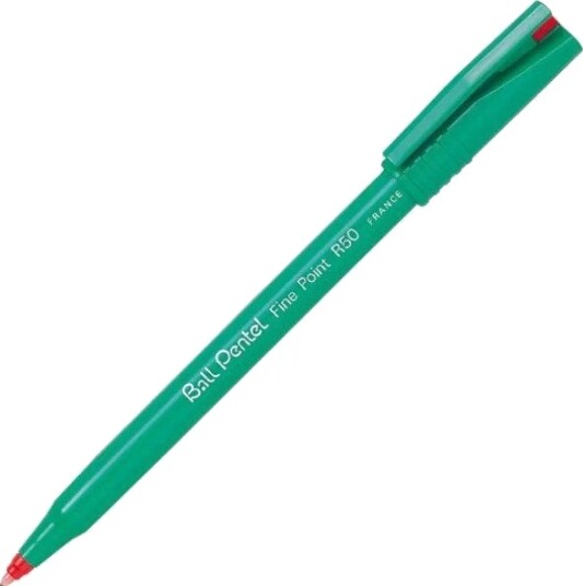 Rollerpen Ball Pentel R50 Rød 0,8 Mm - (12 Stk.)