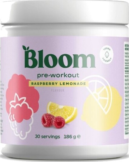 Bloom Pre-Workout Raspberry Lemonade 186g Energidrikk