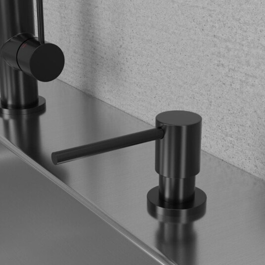 Primy Steel Clean Såpedispenser Sort Matt Primy Steel Clean Såpedispenser Sort Matt