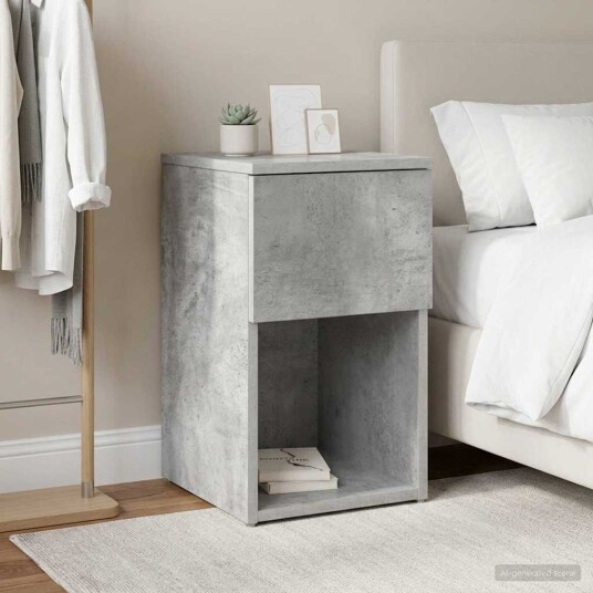  Sengeskap Betonggrå 29 x 31,5 x 49 cm Konstruert tre