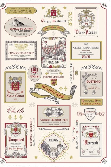 Maison Vivaraise Kjøkkenhåndkle Etiquettes Bourgogne 48x72 Hvit Maison Vivaraise Kjøkkenhåndkle Etiquettes Bourgogne 48x72 Hvit