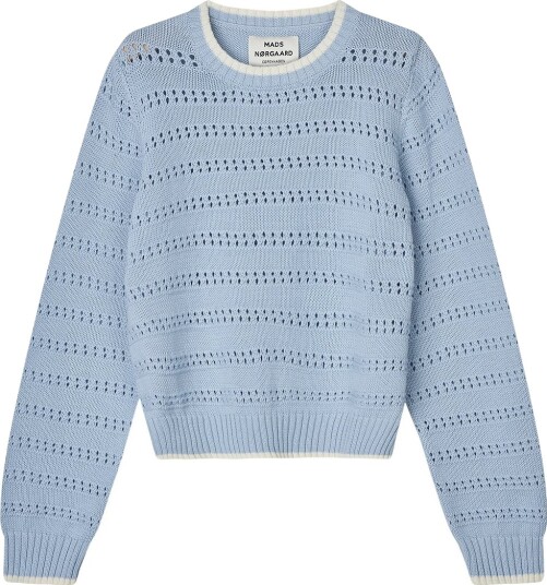 Mads Nørgaard Genser Strikk Inga Kasjmir Blue/Vanilla Ice Mads Nørgaard 8 år 128 Genser Blå