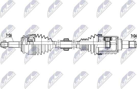 NTY NPW TY 235 Drivaksel