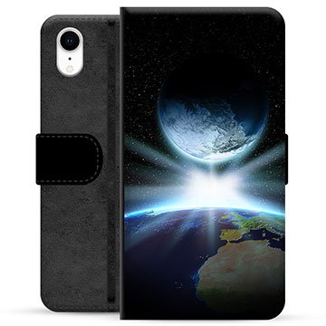 iPhone XR Premium Lommebok-deksel Verdensrom