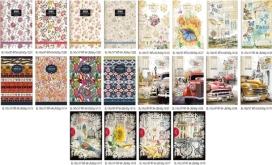 Fresh Dekorativ Notatbok 145X197/64K Linjer Fresh