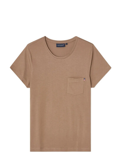 Lexington Clothing Cotton Modal Blend Classic Tee Beige XS